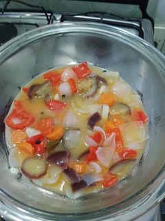 Una foto de Berenjenas en escabeche