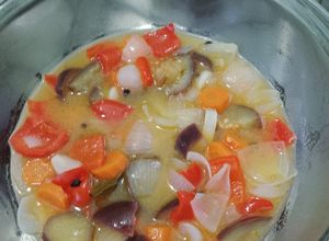 Una foto de Berenjenas en escabeche