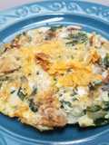 Cheesy spinach omelette