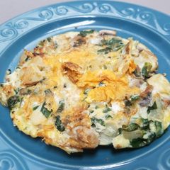 A picture of Cheesy spinach omelette.