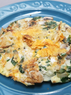 A picture of Cheesy spinach omelette.