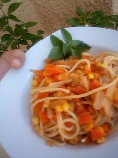 صورة لوصفة معكرونة بالخضرا