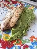 Reineta a la plancha con puré de arvejas 👩🏽‍🍳