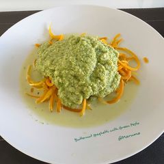 Butternut spaghetti with Green Pesto A picture of Butternut spaghetti with Green Pesto.