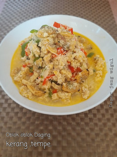 Foto resep 187.Oblok oblok daging kerang,tempe(Botok tanpa daun pisang)