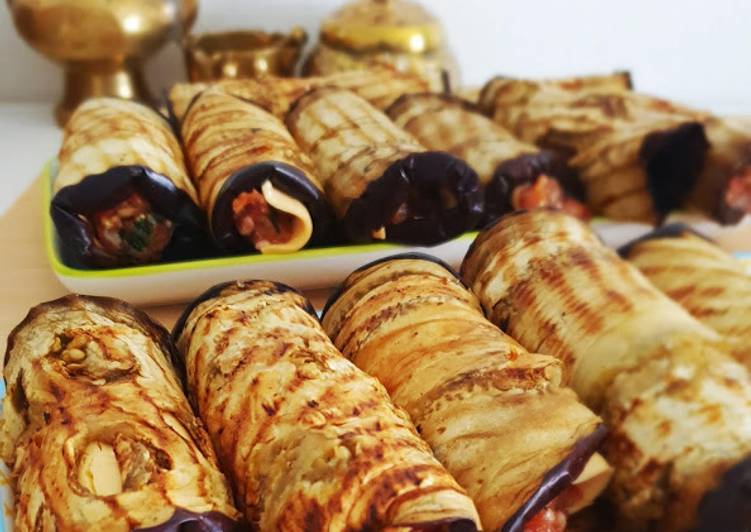 Les Meilleures Recettes de Aubergines farcies roulées