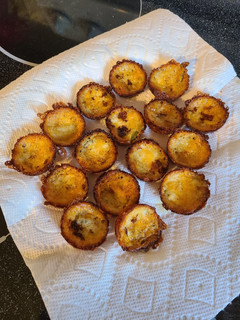 A picture of Low carb mock fried pickles.