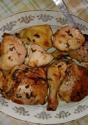 Una foto de Pollo al horno sin sal