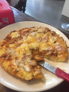 Foto resep Rice pizza with bolognese