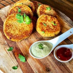 Potato cutlets A picture of Potato cutlets.