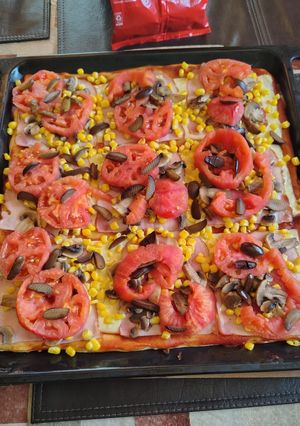 Una foto de Pizza