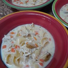 A picture of Creamy Chicken Noodle Soup.