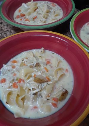 A picture of Creamy Chicken Noodle Soup.