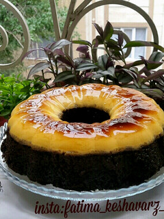 عکسی از دستور کیک کرم کارامل (فلن کیک)