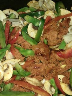 Una foto de Alambre con longaniza