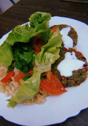 Una foto de Hamburguesas de lentejas con verduras (vegano)