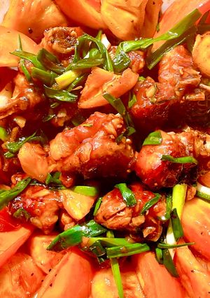 Hình của món Sườn xào chua ngọt.