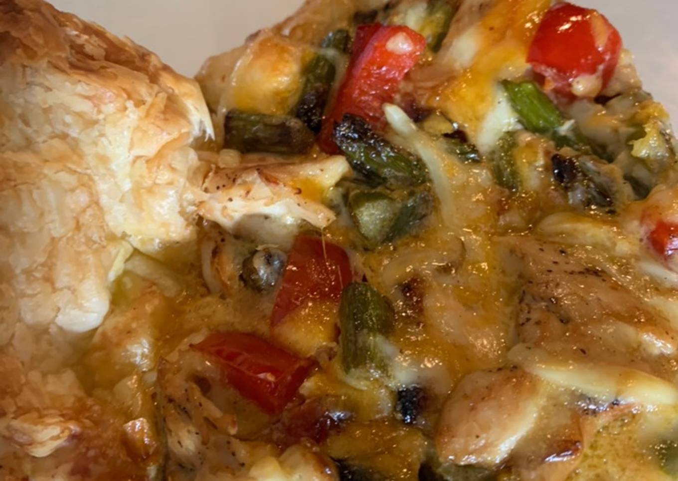 Quiche de verduras y pollo