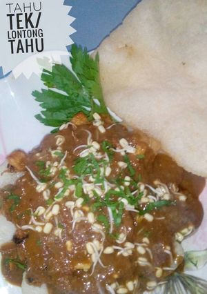 Foto resep Tahu Tek /Lontong Tahu