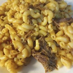 A picture of Shredded Beef with Pasta.