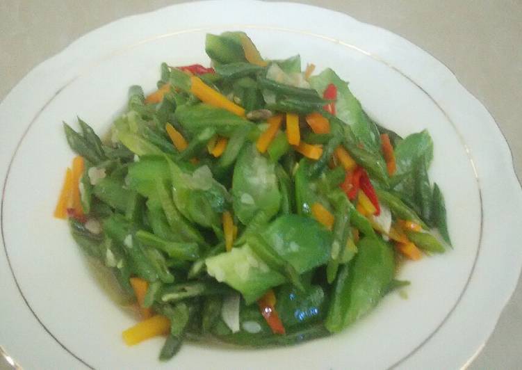 Bahan mengolah Tumis kacang panjang,gambas dan wortel Anti Gagal