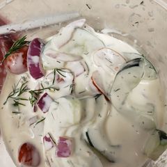 A picture of Creamy Cucumber Salad.