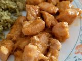 Pollo en salsa de queso parmesano