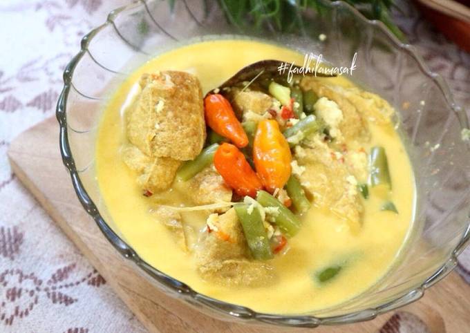 Resep Sayur Tahu Kuah Santan Oleh Fadhila Azharini Cookpad