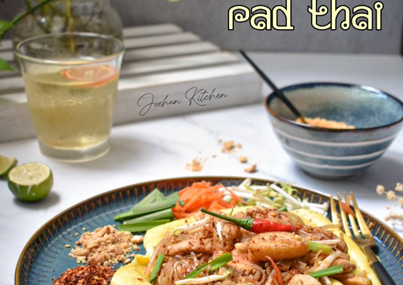 Chicken Pad Thai Fold-Over Omelette Style