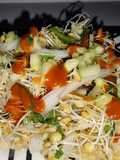 Tostadas de "ceviche" de germen de lenteja