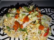 Una foto de ceviche de lenteja