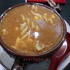 A picture of Sweet Corn pasta soup.
