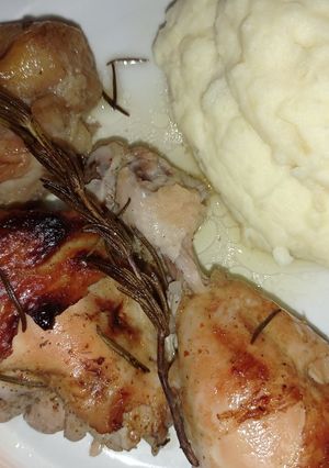 Almával sült csirke recept fotója