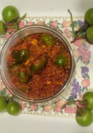 A picture of Glueberry khatta pickle.