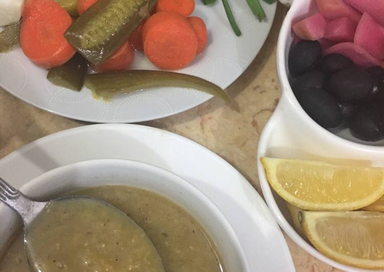 شوربة عدس سريعه