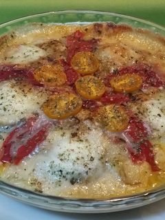 Una foto de Pastel de calabacín gratinado