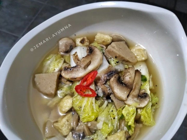 Ternyata ini loh! Resep  membuat Sup Sawi Putih Lada Hitam yang spesial