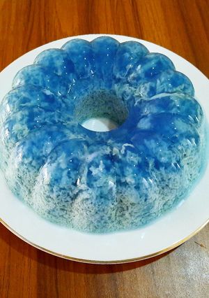 Foto resep Puding Bunga Telang - Blue Ocean Puding