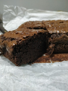 Una foto de Brownie sin manteca