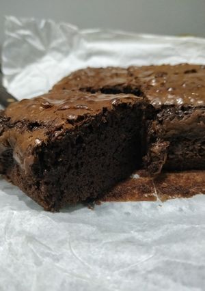 Una foto de Brownie sin manteca