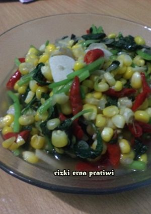 Foto resep Tumis Bayam Jagung Manis