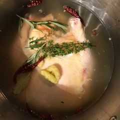 A picture of Cold fighting chicken soup.