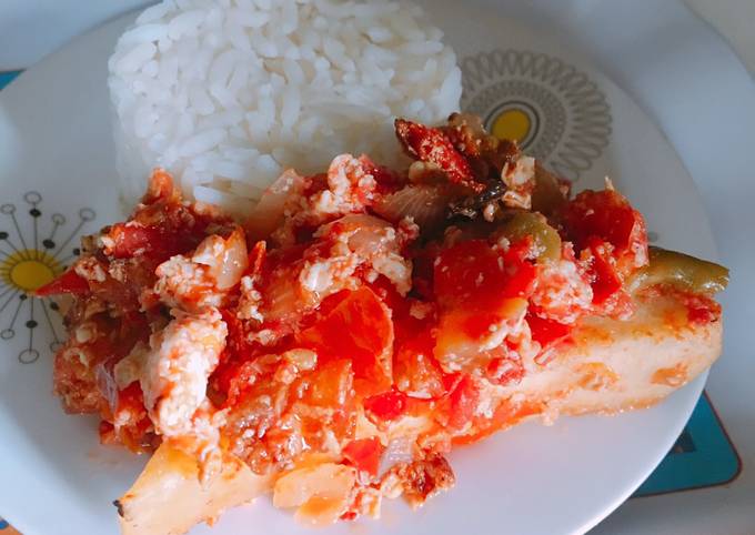 Recipe of Super Quick Rice and yam scrambled egg sauce