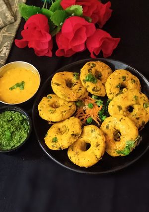 A picture of Cornmeal Dhokla.