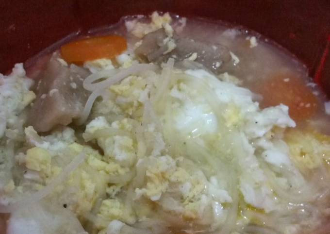 Resep Sup Bihun Telur Orak Arik simple ala Resto Yang Enak Banget