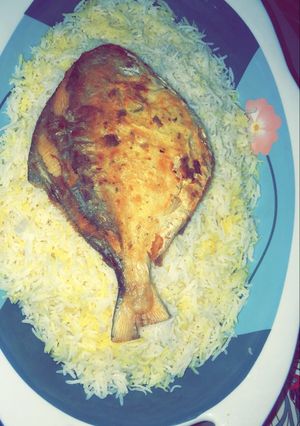 صورة لوصفة سمك زبيدي مع عيش ابيض بالزعفران