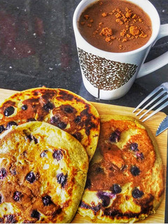 Una foto de Pancakes de Arándanos