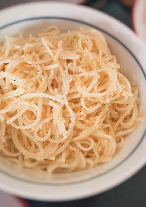 蒜頭橄欖油乾麵 的食譜成品照片