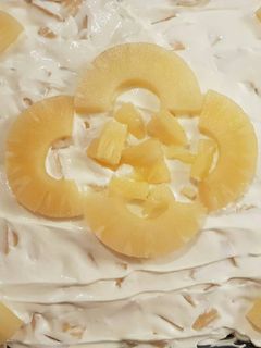 صورة لوصفة كيكة الاناناس بالكريمة وجبنة الماسكربوني ☺😋😋