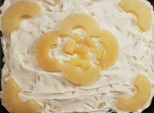 صورة لوصفة كيكة الاناناس بالكريمة وجبنة الماسكربوني ☺😋😋